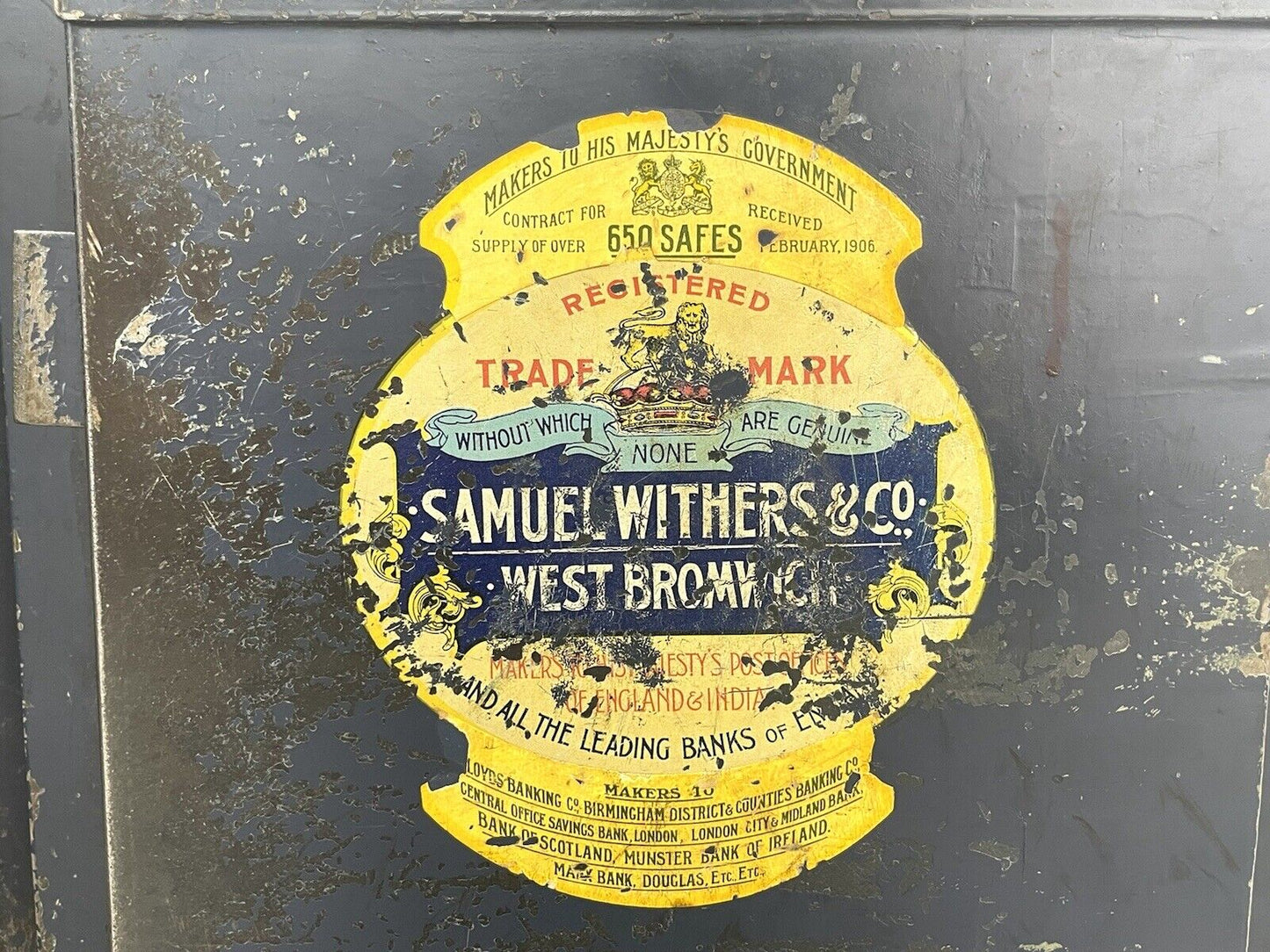 Samuel Withers & Co, Cast Iron Safe With Key & Working