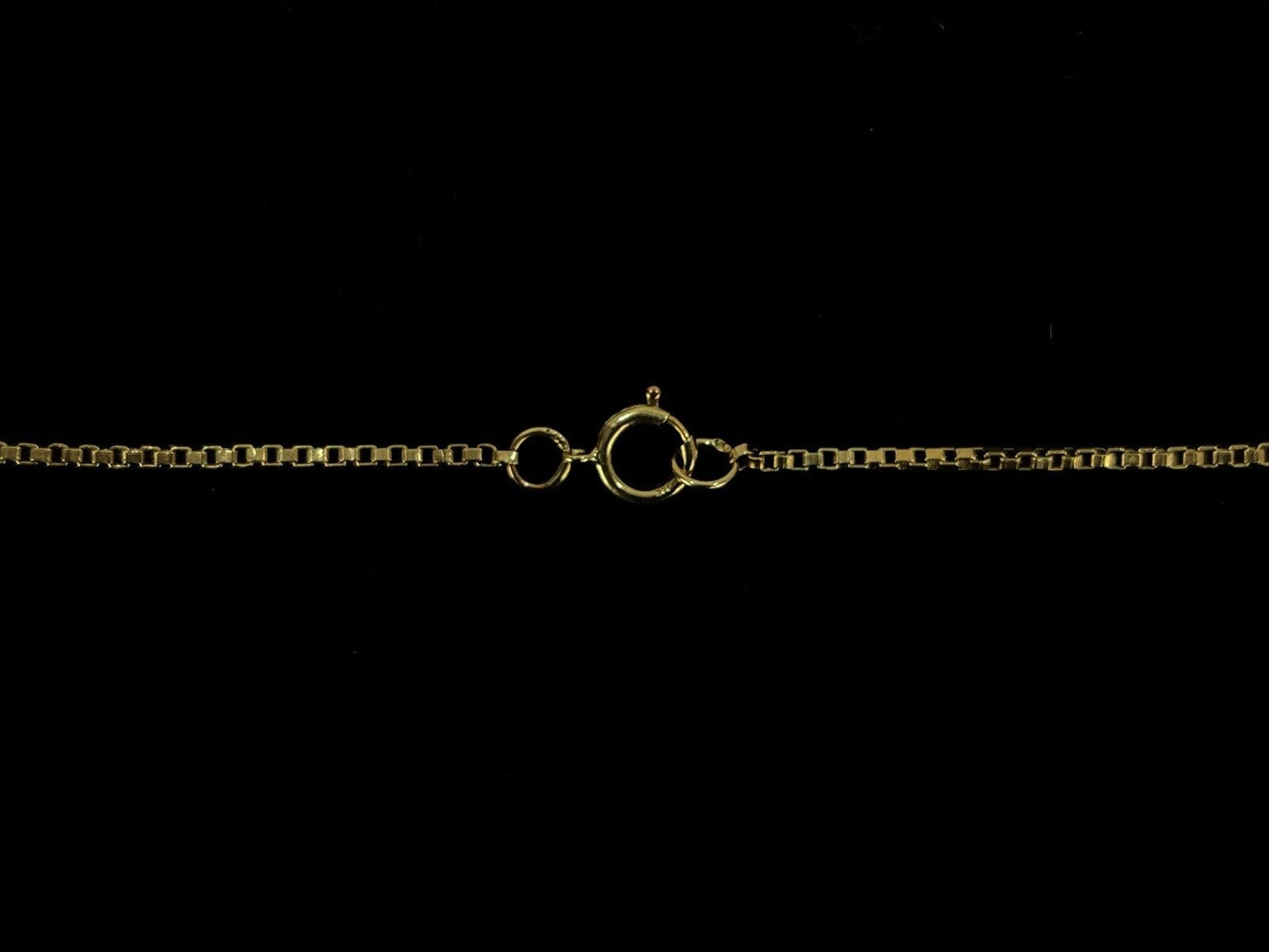9ct Yellow Gold, Box Chain Necklace with Rose Pendant - 24.5”, 9.5g