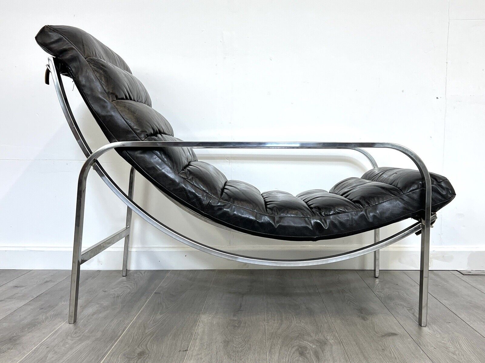 Halo Scott, Modern Leather and Chrome Accent / Lounge Chair for John Lewis