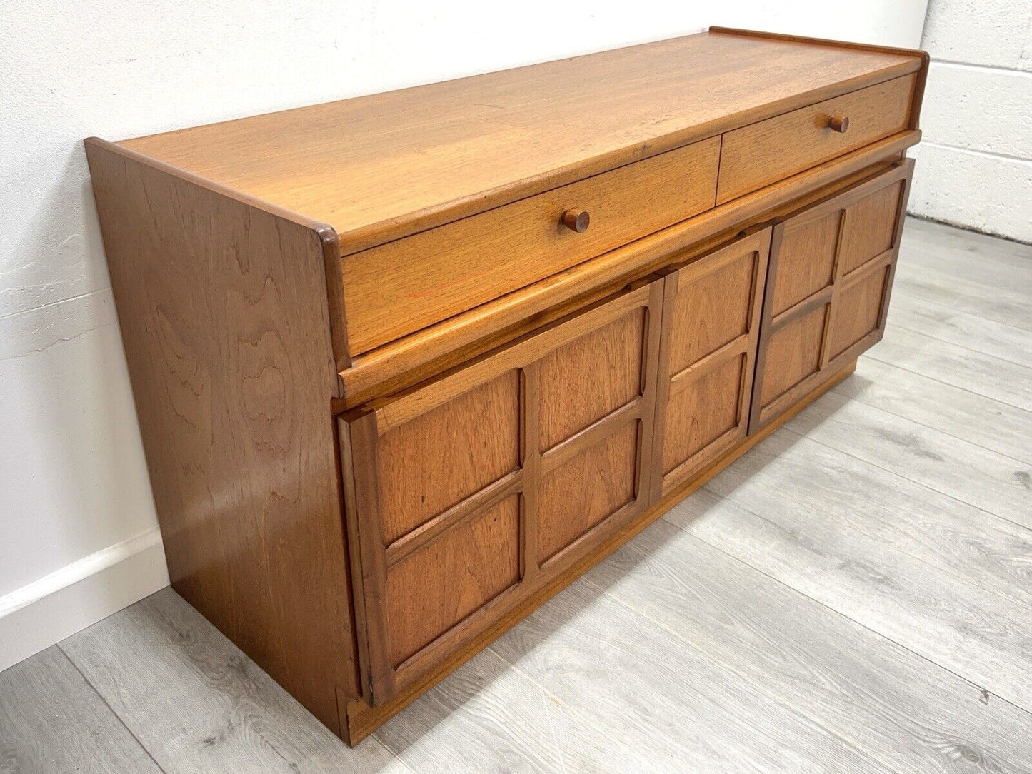 Nathan Squares, Mid Century Teak Media Cabinet / Sideboard